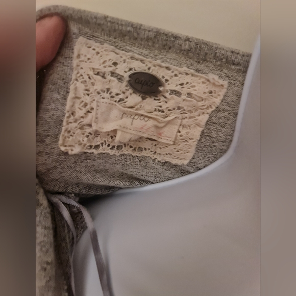 Cupio Sleeveless Lightweight Cardigan Open Front Waterfall Flowing Pockets Large - Picture 2 of 3